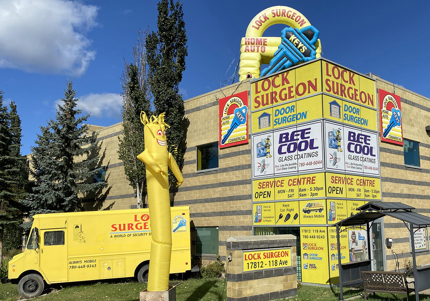 Door Surgeon Edmonton sales and service shop main location.