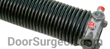 Acheson broken garage door springs need replacement.