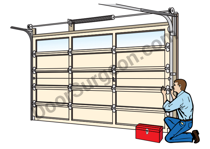 Door Surgeon's mobile commercial industrial overhead garage door installation service.