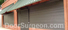Acheson Industrial building with installed closed roll shutters.