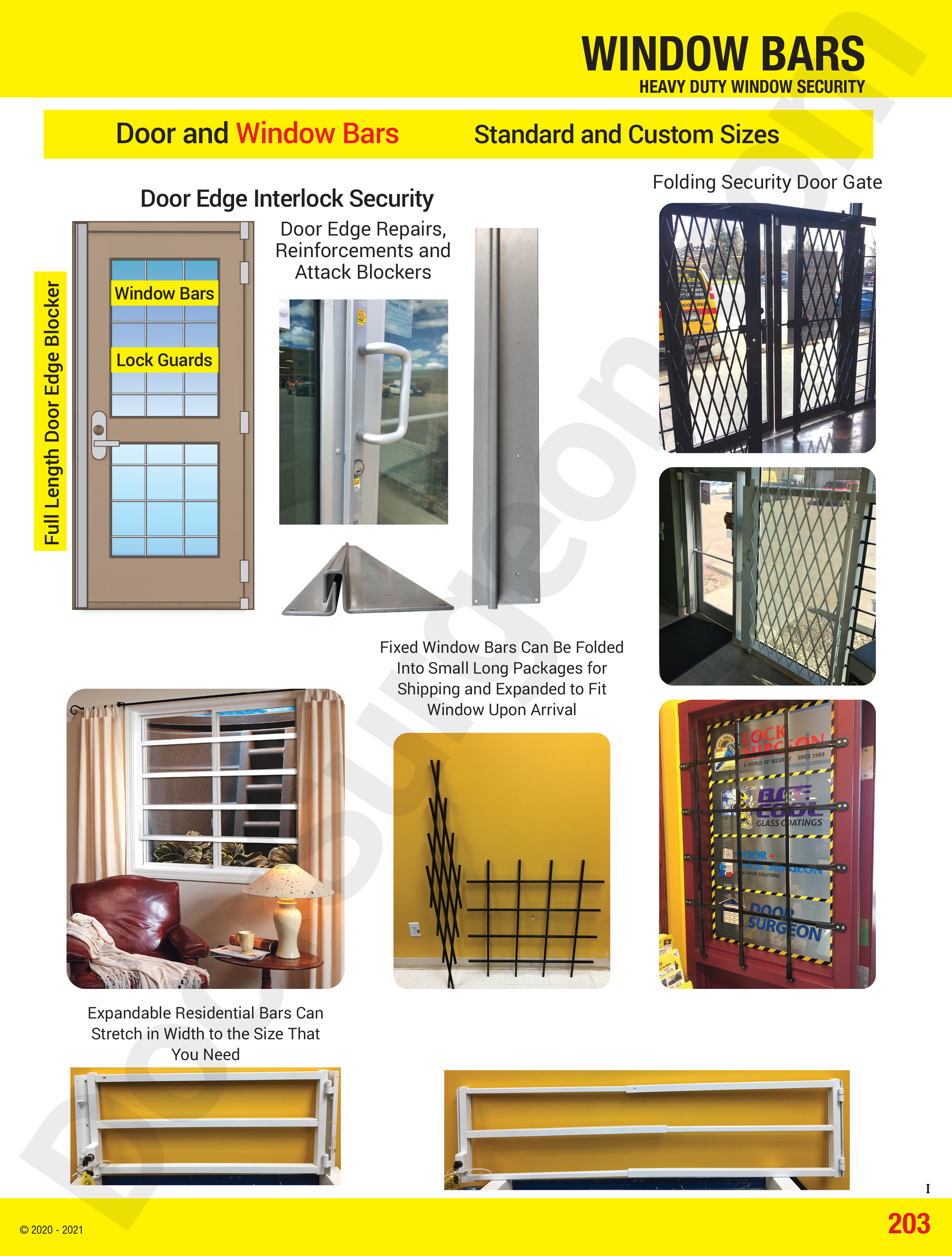 Door edge security products storefront expandable window door security gates expandable window bars Acheson.