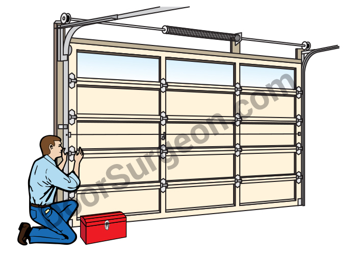 Mobile garage door repair, fix and adjust Airdrie. Same day emergency service. Garage door Service.