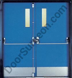 break-in repair of commercial warehouse steel doors and frames.