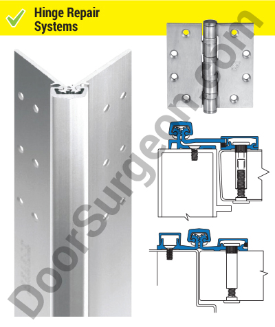 Commercial industrial warehouse door replacement hinges and repair.