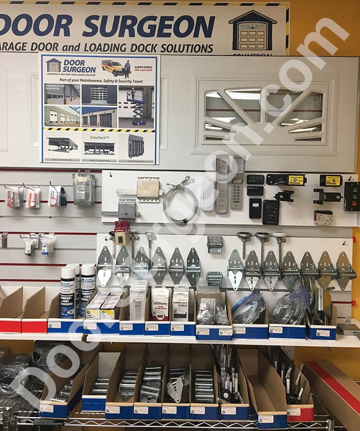 Visit Door Surgeon sales and service centre parts counter for garage door parts Airdrie.