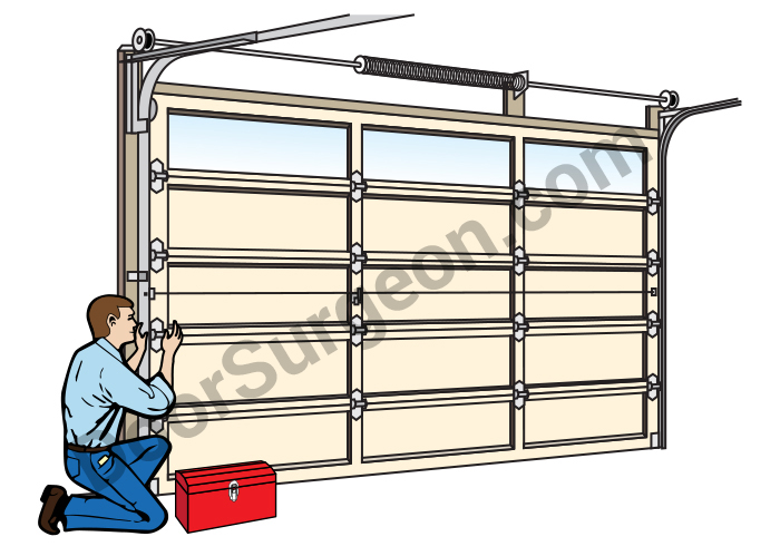 Door Surgeon garage door repair parts springs hinges Airdrie.