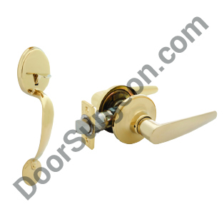 Residential door thumbpress handle and lever handles