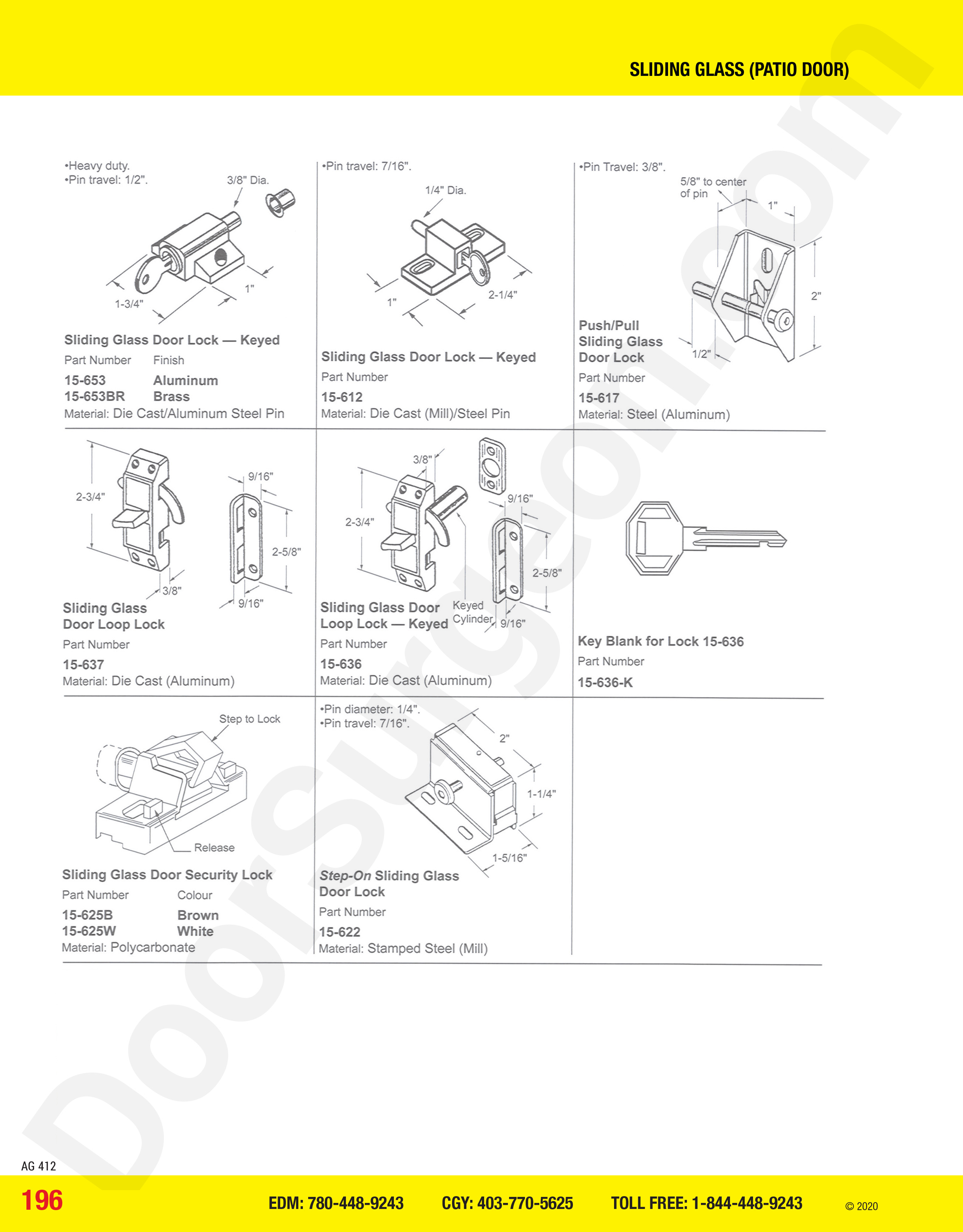 Sliding Glass and Patio Door loop locks Calgary