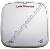 Liftmaster 827lm MYQ remote LED light operates automatically with opener and MYQ App Calgary.