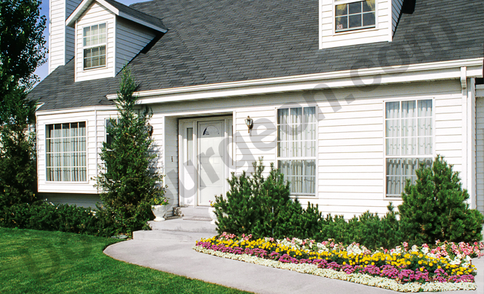 Residential home with everlast storm door installed