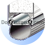 flexible PVC weather seal with adjustable aluminum retainer Calgary