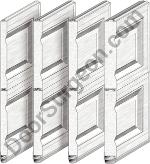 new residential garage doors by thermatech built with sandwich style construction Calgary