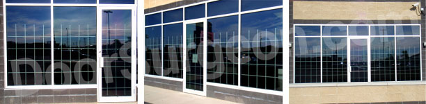 Sample photos of residential window bars installed & security bars for commercial windows Calgary.