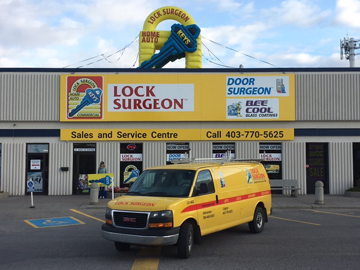 Door Surgeon's Calgary service centre parts location at UnitD 2020 - 32Ave NE.