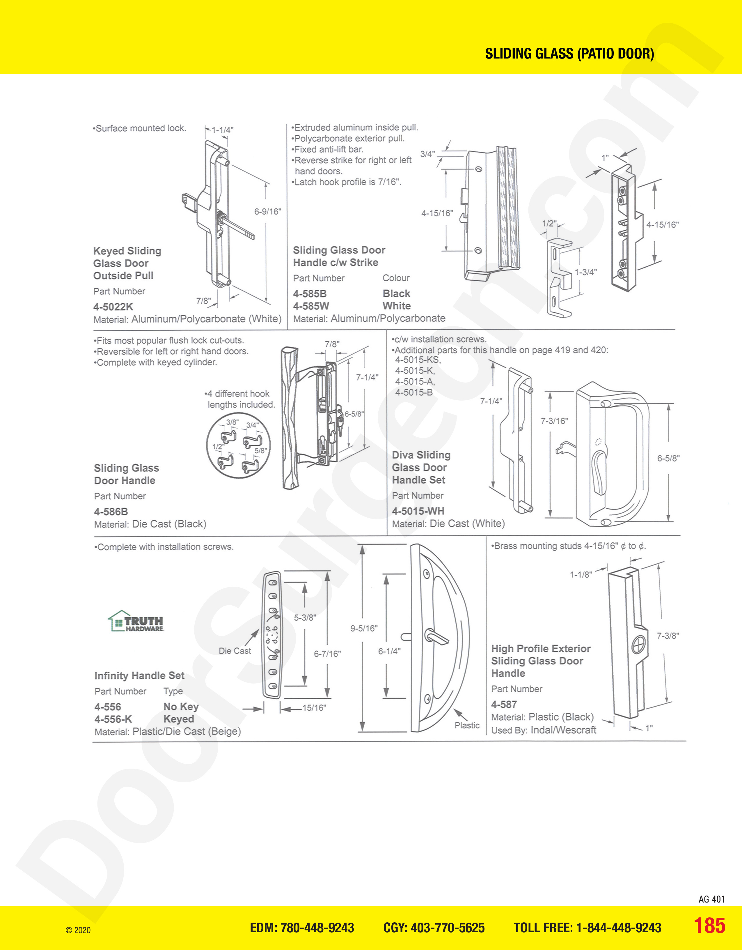 Sliding Glass and Patio Door sliding glass door handles