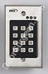 Push-button code entry for automatic door operator.