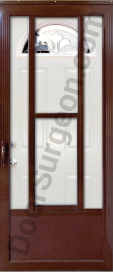 brown tri-light storm door by everlast.