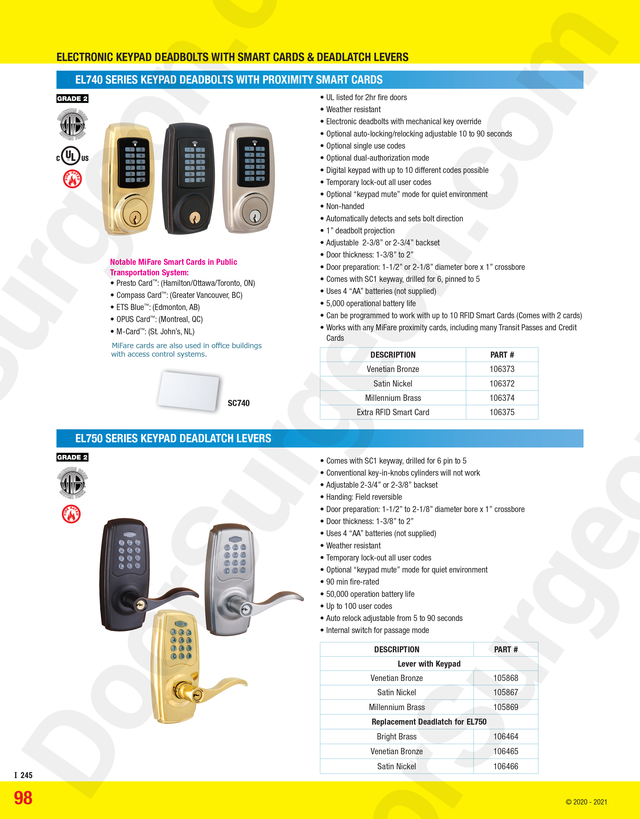 Easy use digital entry can be installed by most home handymen for easy access supplied & installed.