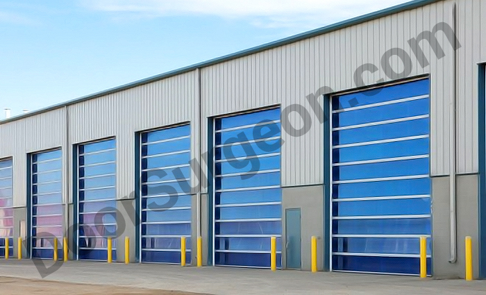 Door Surgeon new commercial industrial view-through overhead doors from Sunshine Edmonton South.