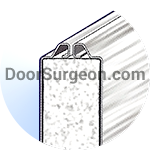 Door Surgeon new residential garage door with tongue and groove weather-joint and thermal break.