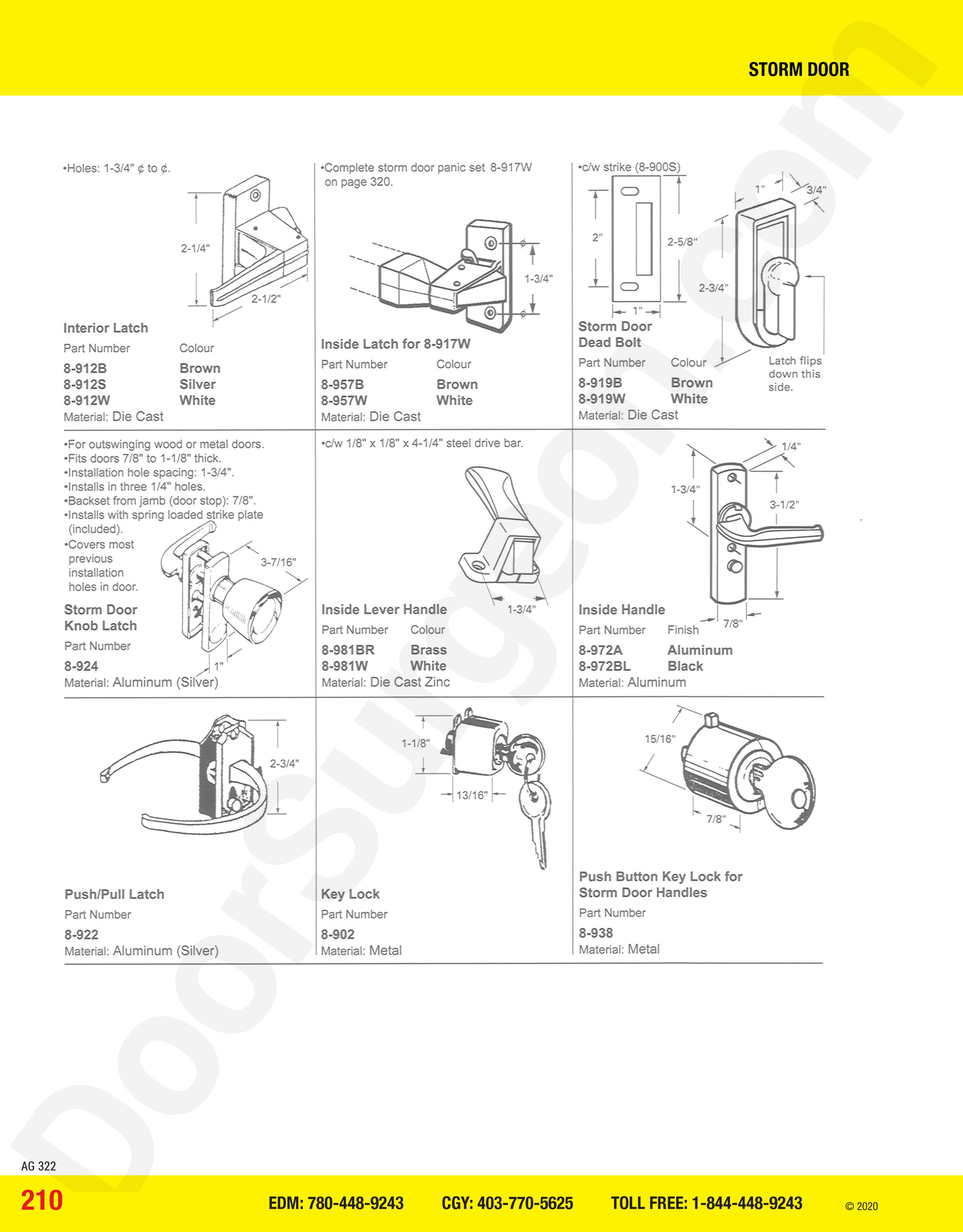 Storm Door latches