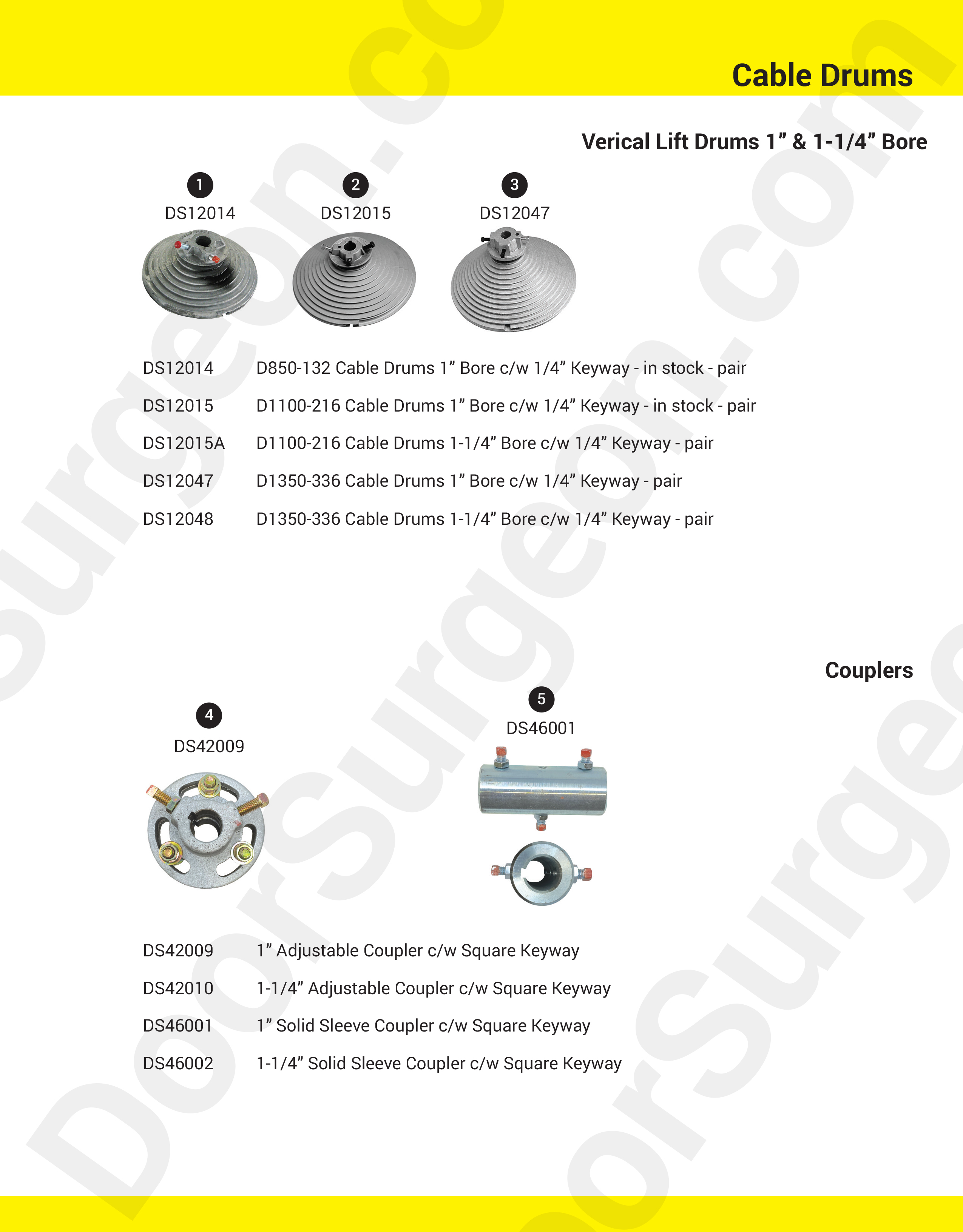 Door Surgeon garage overhead door replacement cable drums for vertical lifts sales and installation.