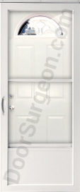 Everlast storm door traditional self-storing.