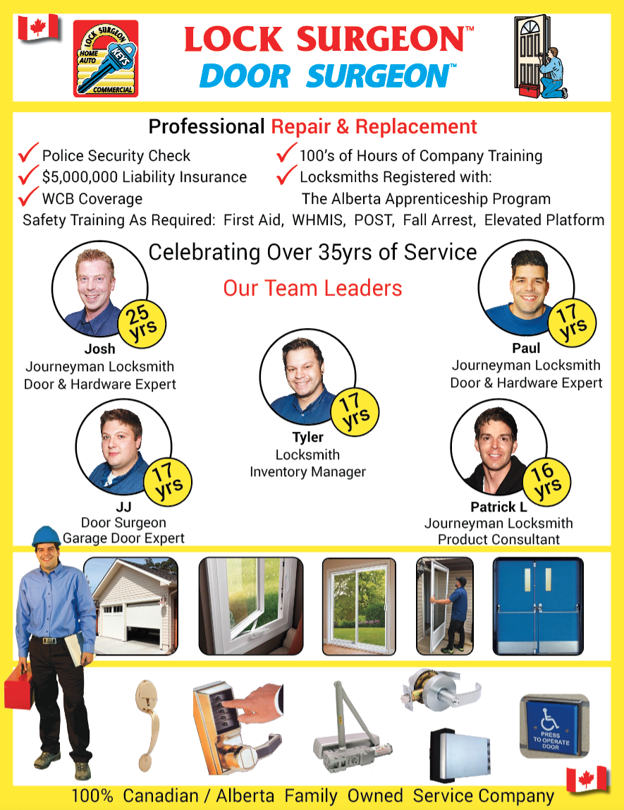 Lock Surgeon Door Surgeon service and qualifications.