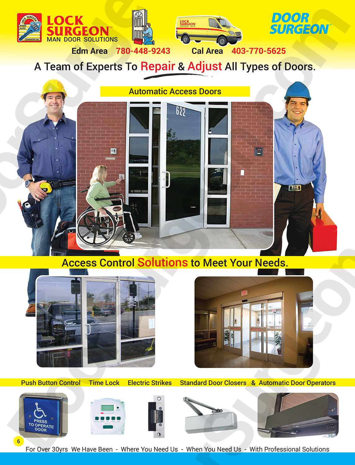 Door Surgeon automatic access doors & access control solutions for commercial industrial doors.