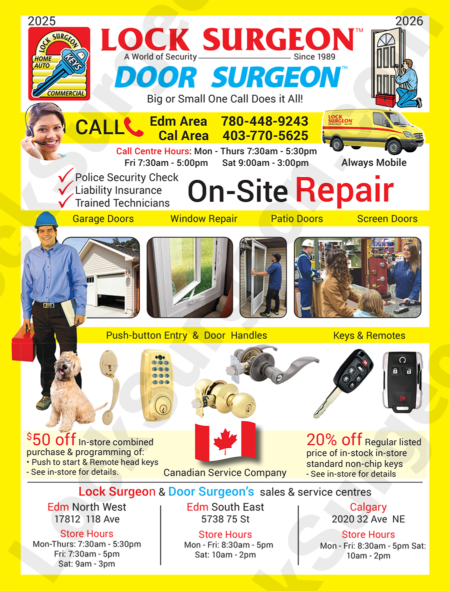 Home & business lock & door repair security hardware always mobile service vans expert installs.