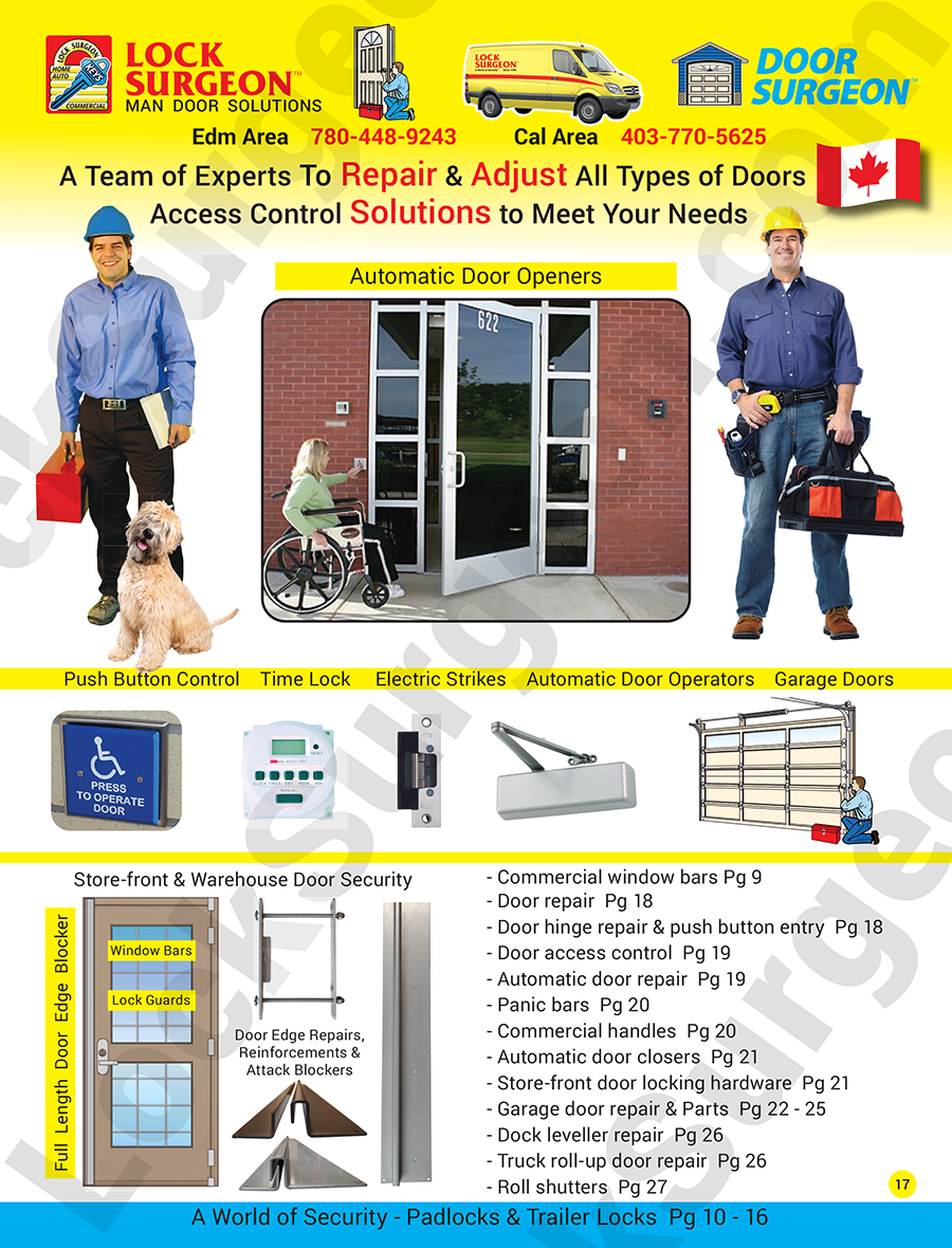 Home & business lock & door repair security hardware always mobile service vans expert installs.