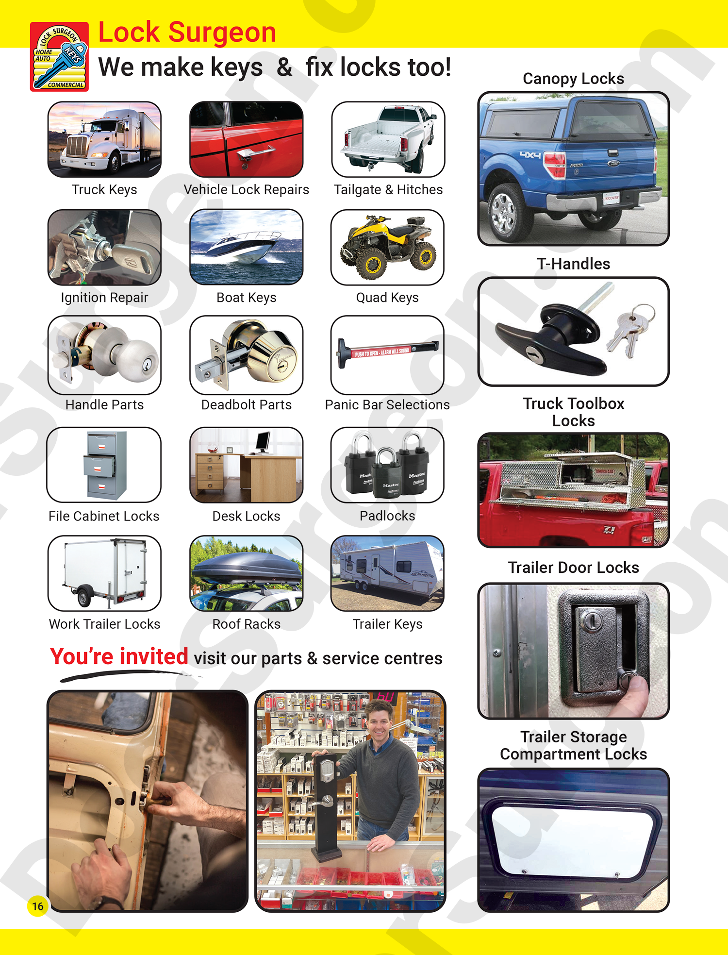 Keys made locks fixed in our service centre.