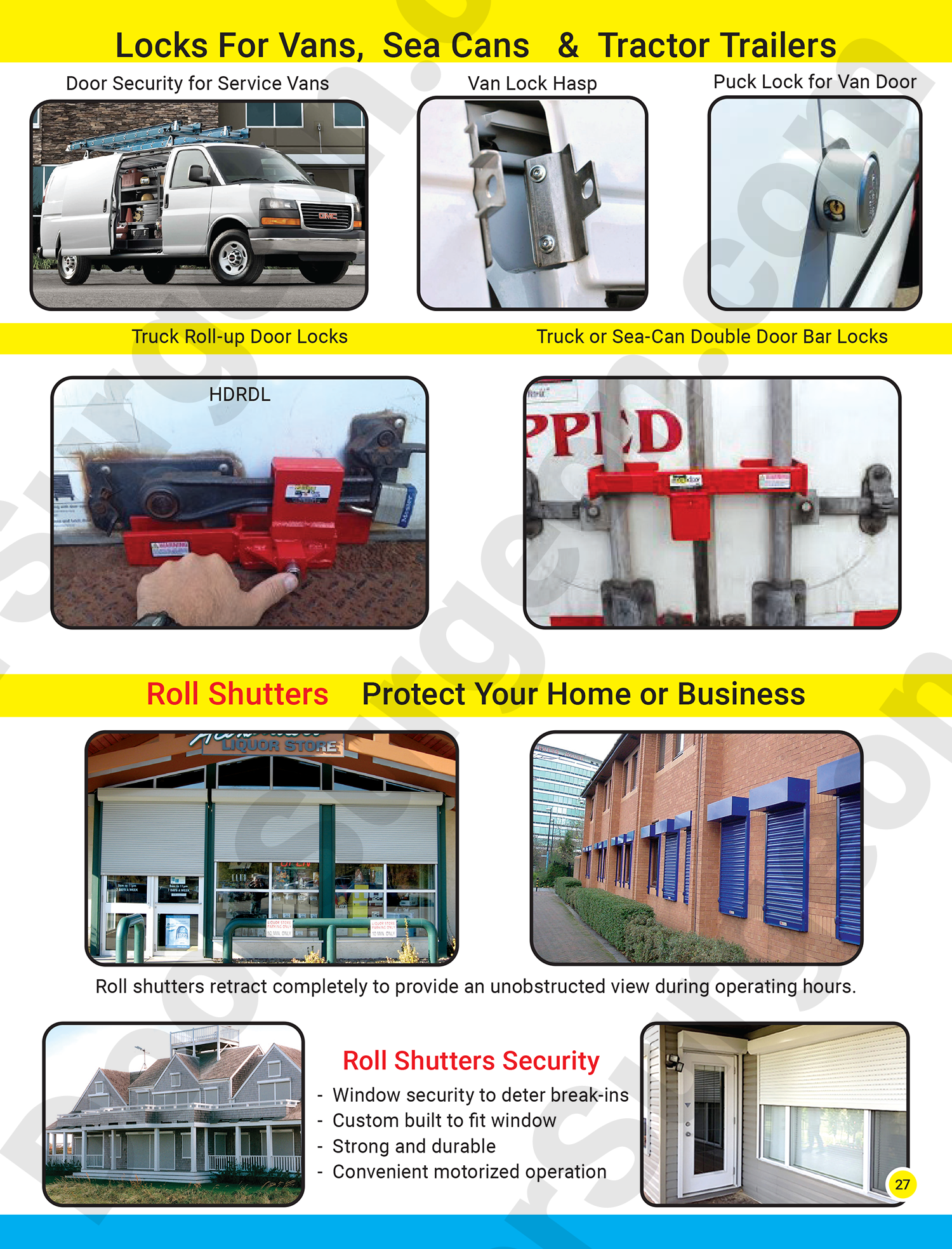 Roll shutter repair & replacement Van lock security commercial truck lock security.