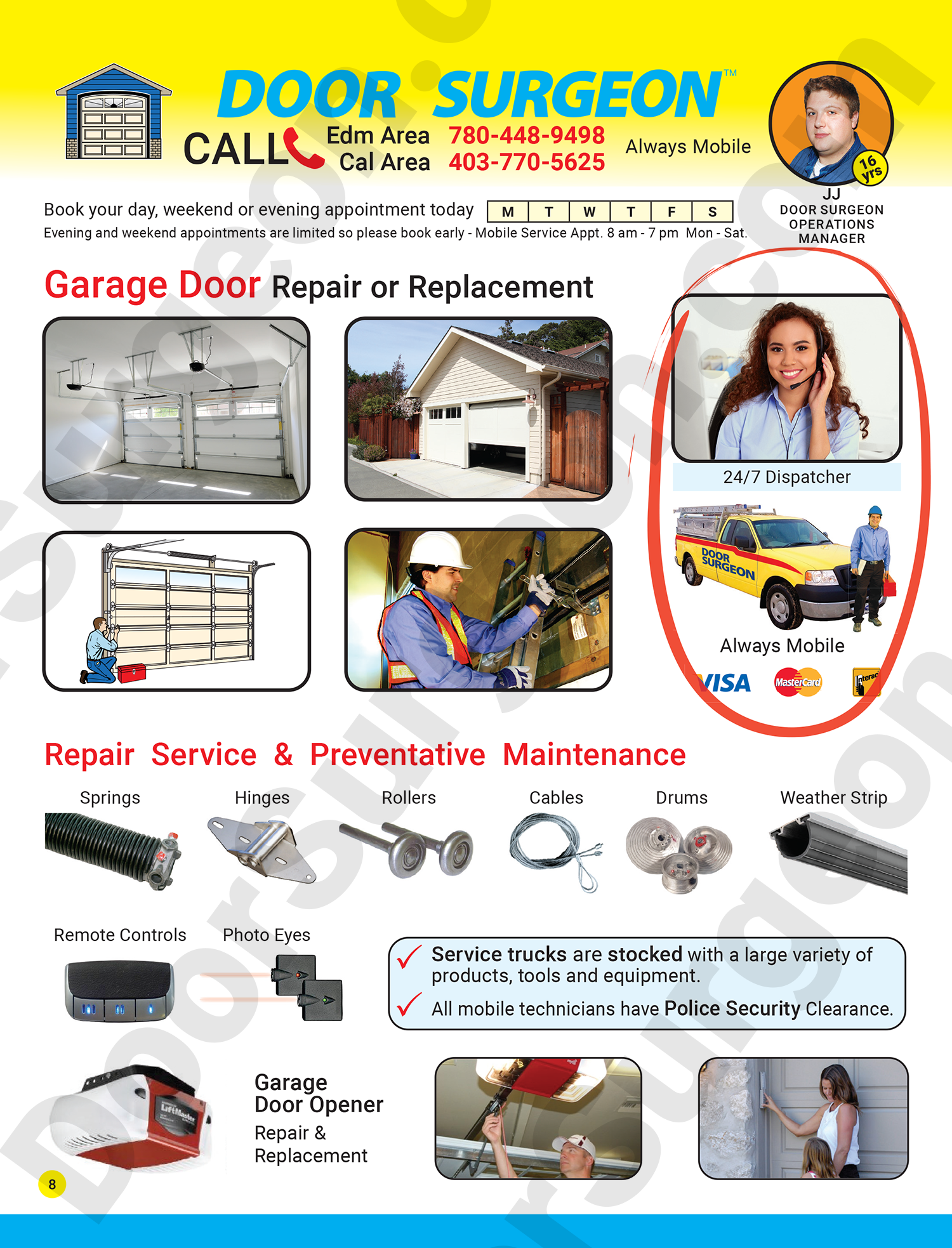 Door Surgeon garage door replacement services professional expert garage door repair technicians.