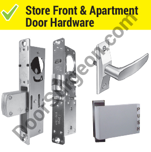 Storefront apartment door hardware.