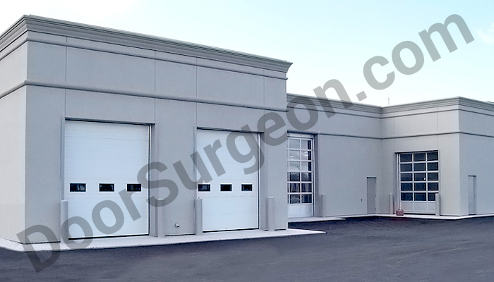 New commercial industrial overhead garage doors.