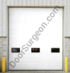 Termalex-u100 solid insulated industrial overhead garage door.