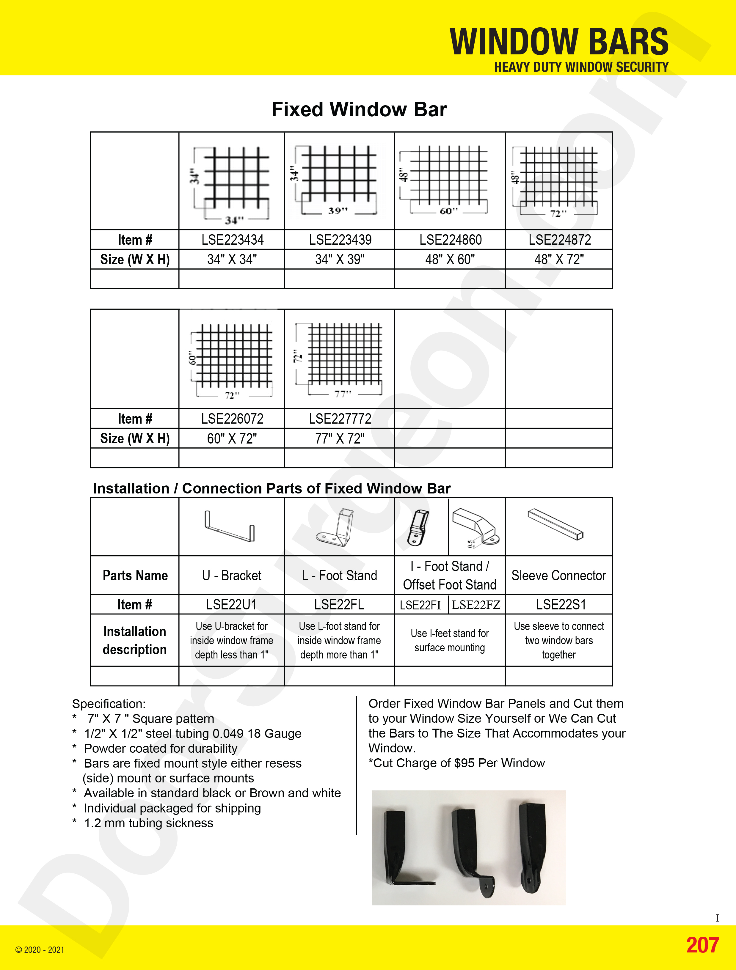 Window Bars-Window Bars-Fixed Window Bar-Heavy Duty Window Security