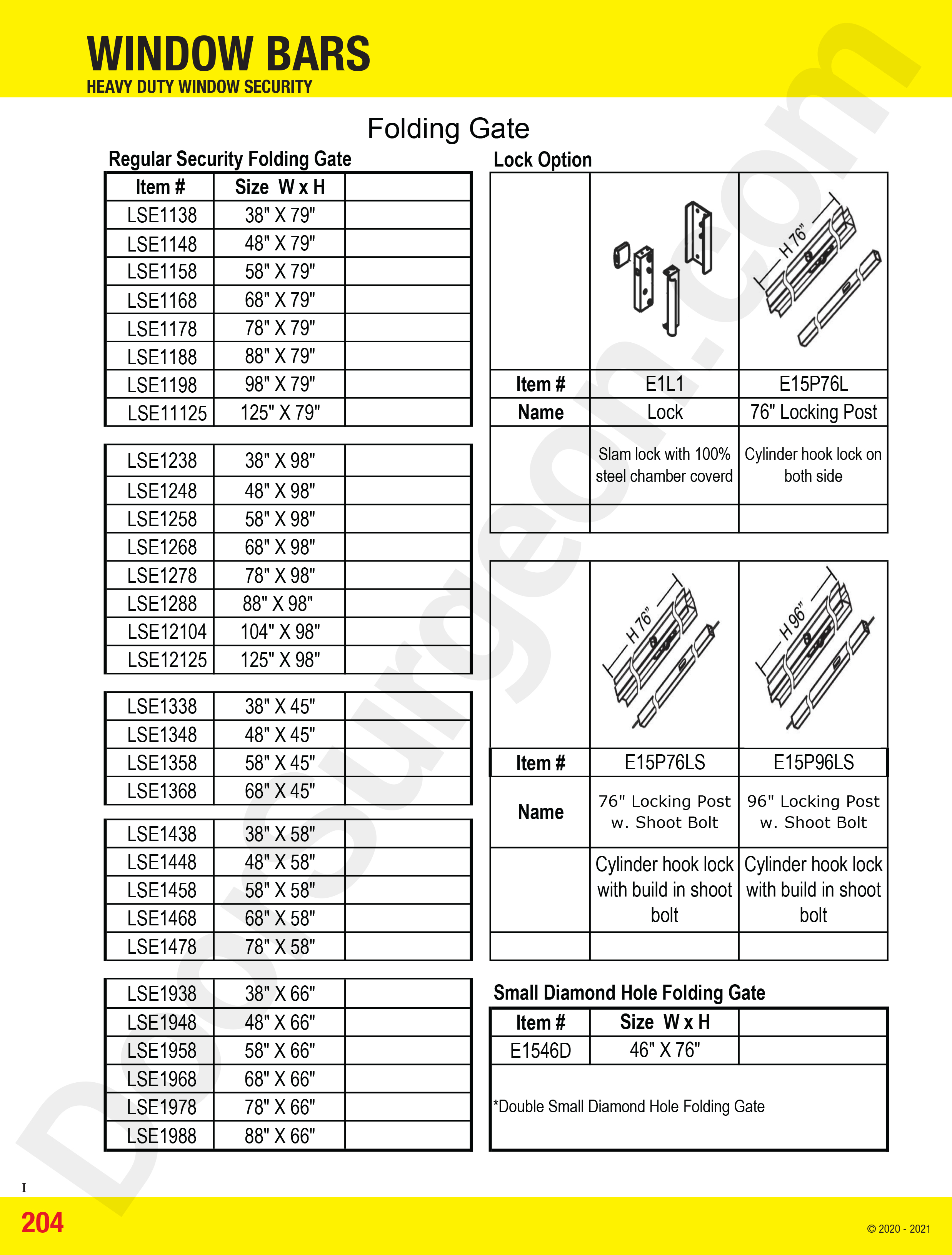 Window Bars-Heavy Duty WIndow Security-Folding Gates-Regular Security Folding Gates