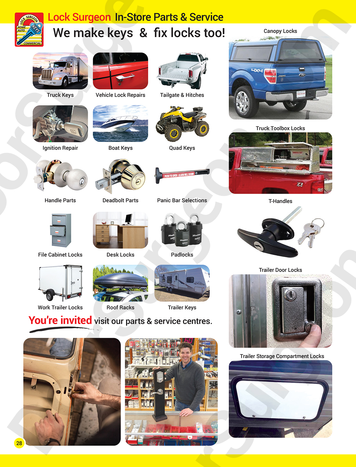 Door Surgeon parts and service centres make keys, fix locks tailgates & hitches ignition repairs.