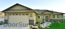 Residential double-car garage doors Sherwood Park.