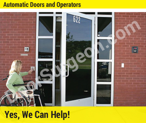 automatic handicap door operator access control for commercial storefront and industrial doors