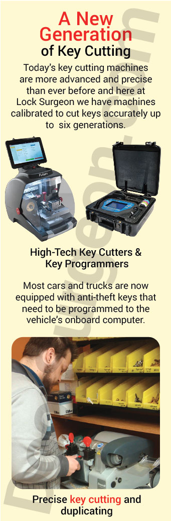 Door Surgeon Locksmith shop and service centre precise tools and equipment Stony Plain.